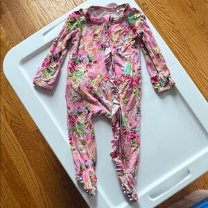Little Bum Bums (now Bums & Roses) Unicorn Floral Print Footie